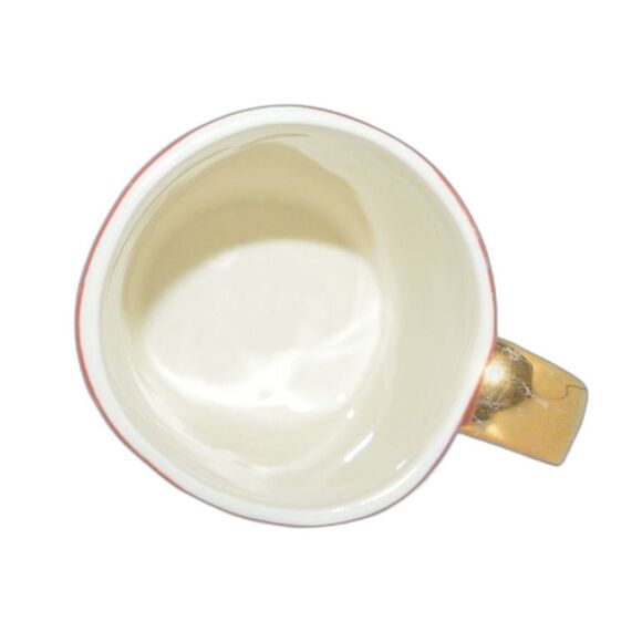 Anthropologie Lauren Carlson Walcott Red Art Deer Coffee Mug Cup - Picture 3 of 5